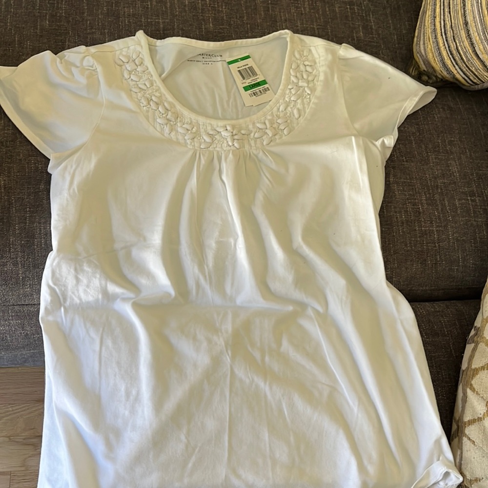 Charter Club White Shirt New With Tags Large